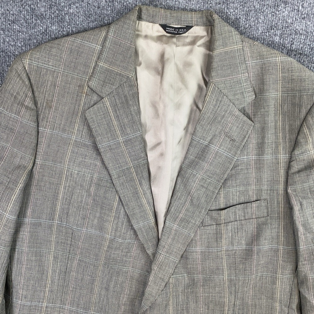 Polo Ralph Lauren University Club Men's 42R Glen Plaid Blazer Union Made in USA